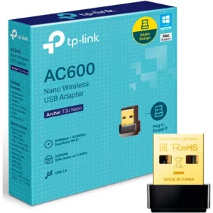 ADAPTADOR USB INALÁMBRICO AC600 TP-LINK ARCHER T2U NANO CON DOBLE BANDA DE ALTA VELOCIDAD